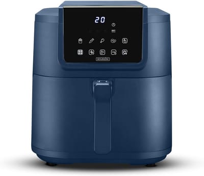 Compacte Airfryer met Keramische Coating - Gezond Frituren zonder PFAS (8L, Blauw)