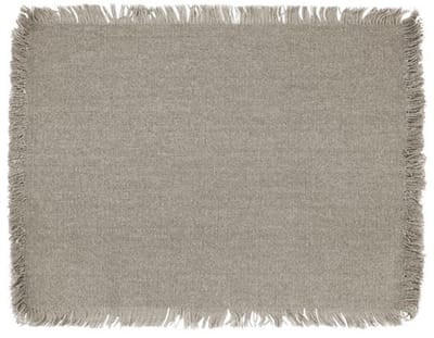 ZICZAC - Placemat MAYAHA - SET/4 - boho - stof - franjes - 30x40 cm - Rechthoek, taupe
