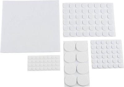 Kinzo Meubelvilt - 125x stuks - zelfklevend - anti-kras viltjes voor meubels - wit