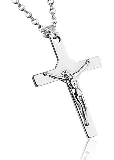 Montebello Ketting Karan - 316L Staal - Kruis - 52x32mm - 50cm