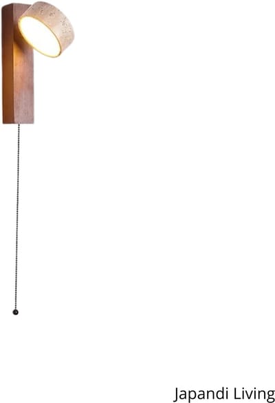 Japandi Living - Wandlamp - Wandlampen - Binnen - Slaapkamer - Lamp - Japandi - Minimalistisch - 23x10cm - Donkerbruin / Beige