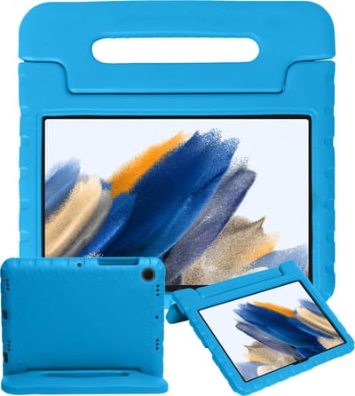 Hoesje - Geschikt voor Samsung Galaxy Tab A8 - Kinderhoes Shockproof Bumper - Kidsproof Case - Tablethoes - Kinder Hoes Cover - Blauw