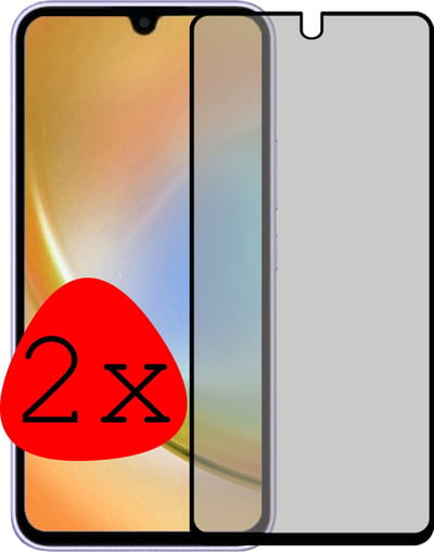 Screenprotector - 2 Stuks Geschikt voor Samsung Galaxy A34 - Privacy Filter - Beschermglas - Gehard Glas - Tempered Glass - Screen Protector