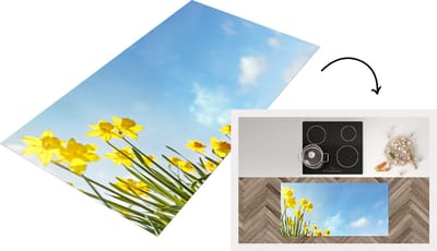 Keukenloper - Loper keuken - Bloemen - Narcis - Lente - 120x60 cm - Keukenloper vinyl