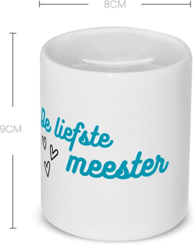 Akyol - de liefste meester Spaarpot - Meester - voor de liefste meester - meester - verjaardagscadeau - verjaardag - cadeau - afscheidscadeau - geschenk - leuke cadeau - kado - gift - meesterdag - 350 ML inhoud