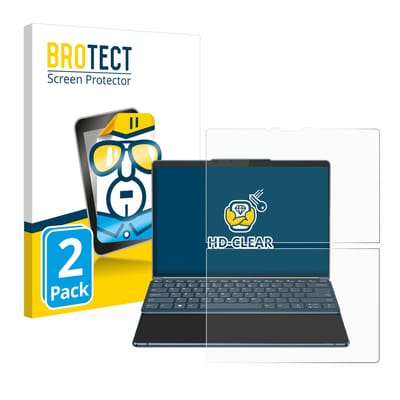 BROTECT - Screenprotector voor Lenovo Yoga Book 9i Gen 8 - Folie Beschermfolie transparant 2 Stuks