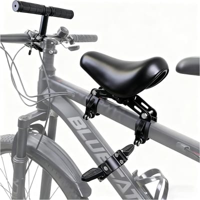 Thijox - Kinderzitje Fiets Voor, Fietszitje met Armleuningen en Voetsteunen, Ergonomisch Design, Veilig Kinderzitje voor Mountainbike, Stadsfietsen en