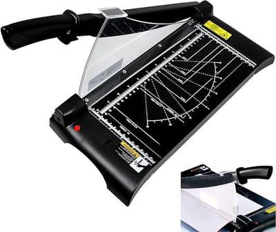Roterende Papiersnijder - Papier Snijmachine - Nauwkeurig Snijden - Robuuste Metalen Basis - A3/A4 Formaat - Zilver