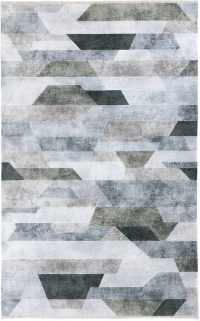 Kelim Trend Tapijt Woonkamer - Licht Grijs - 80cm x 145 cm - Modern Laagpolig Vloerkleed, Superzacht, Machinewasbaar, Non-slip