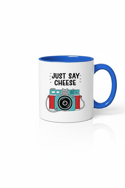 Just Say Cheese" Fotocamera Mok - Originele Koffiemok voor Fotoliefhebbers