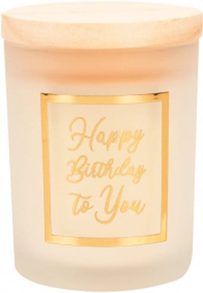 Geurkaars - White/gold - Happy Birthday to you - In cadeauverpakking
