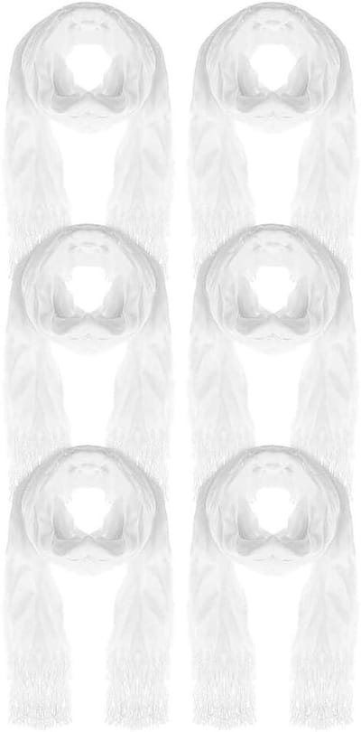 Tie Dye Sjaals - Handgemaakte Sjaals - DIY Knutselen - Hoge Kleurabsorptie - 6 Stuks 200cm - Wit