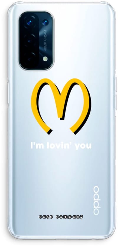 Case Company® - Hoesje geschikt voor Oppo A74 5G hoesje - I'm lovin' you - Soft Cover Telefoonhoesje - Bescherming aan alle Kanten en Schermrand