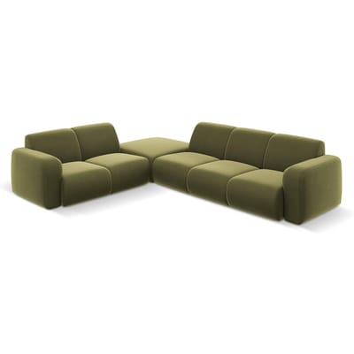 6-zitshoekbank Lola velvet links | Windsor & Co