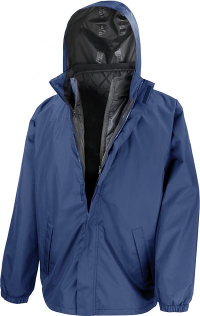 Result 3-in-1 Jacket With Quilted Bodywarmer RT215X - Navy - XXL
