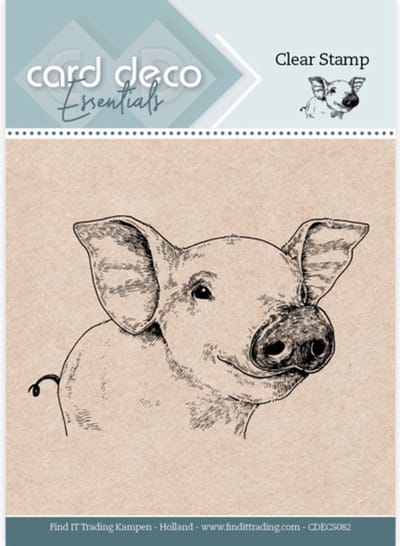Card Deco Essentials Clear Stamps - Pig CDECS082