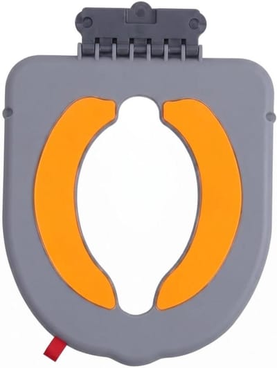 Kindertoiletbril - Hulptoiletbril Kinderen - Zindelijkheidstraining - Past op Elk Toilet - 33 x 28 x 2 cm - Grijs