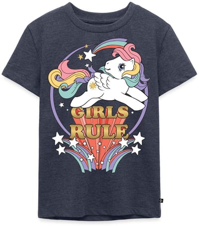 My Little Pony Retro Girls Rule Statement Premium T Shirt Kinderen