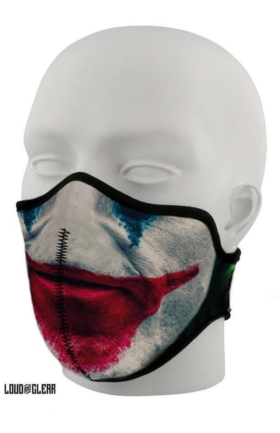 Mondkapje Wasbaar - Mondkapje Print Joker Skull Zwart - Mondmasker Wasbaar - Mondkapje Wasbaar Met Print - Mondkapje Herbruikbaar