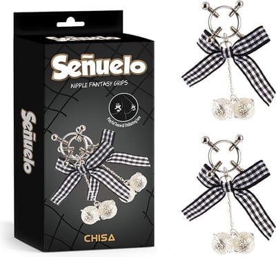 Señuelo - Nipple Fantasy Grips - Schroef Tepelklemmen met Strikje en Belletjes