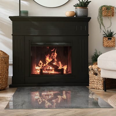 Coloray Vloerplaat Houtkachel - Plaat onder Houtkachel - 100 cm x 70 cm - Kachel Onderplaat - Grijs Vloerplaat Kachel - Onderplaat - Onderplaat Kachel - Houtkachel Vloerplaat - Onderplaat Voor Houtkachel