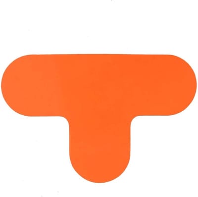 T-stuk - Oranje 290 x 190 mm Anti-slip-vloersticker