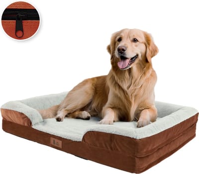 Pet Perfect Luxe Orthopedische Hondenmand - Orthopedisch Hondenkussen - Afneembare hoes - Wasbaar - Met Rits - Hondenbed - 92x62 cm - L