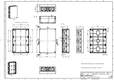 Spelsberg Lege behuizing, grijs, beschermingsgraad IP65, slagvastheid IK08, beschermingsklasse II, Ui 690V AC, nominale isolatiespanning 1000V DC, halogeenvrij, 74140301