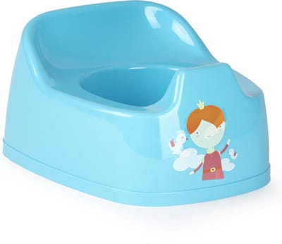 Baby/peuter plaspotje/wc potje blauw met willekeurige afbeelding op sticker 27 cm - Zindelijkheidstraining - Babypotje