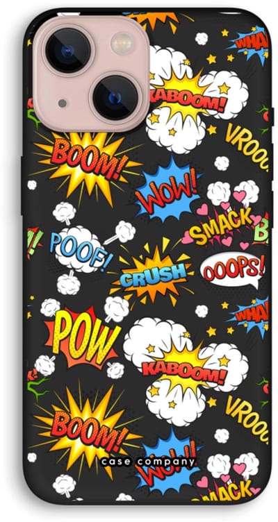 Case Company® - Hoesje geschikt voor iPhone 13 mini hoesje - Pow Smack - Biologisch Afbreekbaar Telefoonhoesje - Bescherming alle Kanten en Schermrand