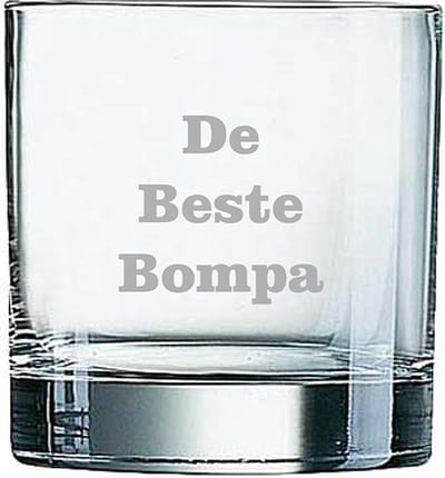 Whiskeyglas gegraveerd - 38cl - De Beste Bompa