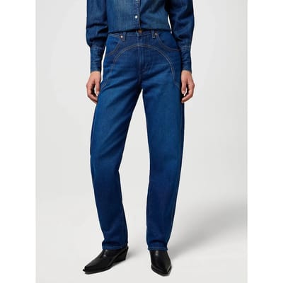 Wrangler Sleek Barrel Straight Fit Spijkerbroek Blauw 31 Vrouw
