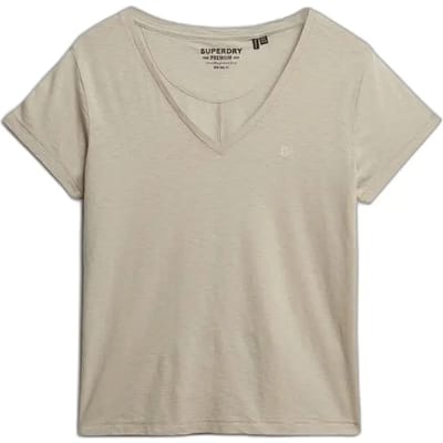 Superdry - Studios Slub T-shirt met Borduursel - Dames - T-shirts