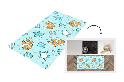 Keukenloper - Loper keuken - Patroon - Clownvis - Zee - Dieren - 120x60 cm - Keukenloper vinyl