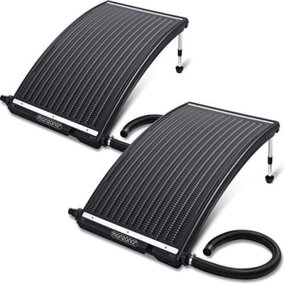 Monzana Zwembadverwarming Solar – 2 Stuks/10000 L/h - 32&38mm - Zwart