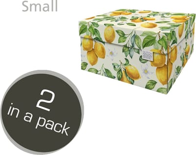 Dutch Design Brand - Dutch Design Storage Box Small - Opbergdoos - Opbergbox - Bewaardoos - Citroenen - Lemons