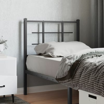 vidaXL Vervangend hoofdbord 75 cm metaal zwart