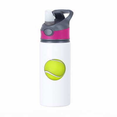 Hacebo® - Tennisbal waterfles met rietje roze - Tennis - Tennissers - Sport - balsport - raket - water fles - 650ML