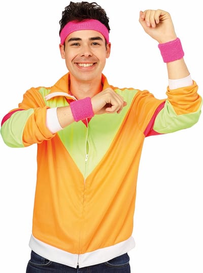 Faram Party Zweetbandjes set - neon roze - Foute 80s/90s party verkleed accessoires - hoofd/pols