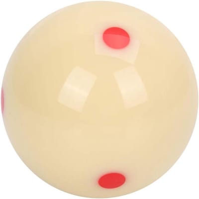 Ronte - Biljarttrainingskeu met Biljartoefeningbal 5,72 cm en Rode Stip - Oefening Poolballen voor Volwassenen en Kinderen - Witte Biljartaccessoires.