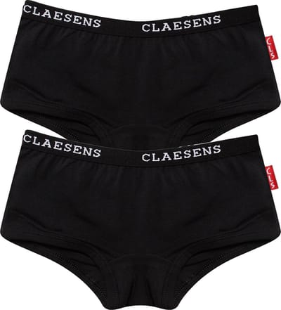 Claesen's® - Meisjes Hipster 2-pack ZwartCL 739-Black-2