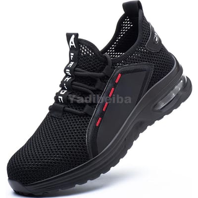 Lichte Veiligheidsschoenen Dames Heren Werk Sneakers Stalen Neus Schoenen Luchtkussen Onverwoestbare Veiligheidslaarzen Anti-smash Werkschoenen 44 black