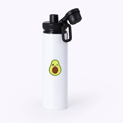 Hacebo® - Avocado's waterfles met draaidop zwart - Avocado - Fruit liefhebbers - Vrucht - gezond eten - fruit - water fles - 850ML