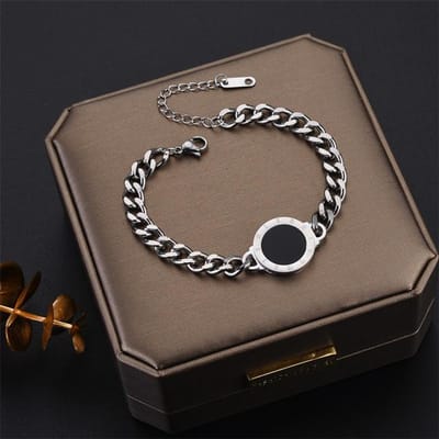 316L Roestvrij Staal Dames Armband Europese Amerikaanse Stijl Romeinse Cijfers Armbanden voor Vrouwen Sieraden voor Cadeaus Feest gray