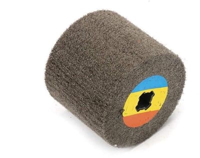 Polijstwiel Nylon - Schuurwiel - Metaal Bewerken - Duidelijke Lijnen - 120mm Diameter - Grijs