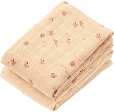 Liewood Lewis Muslin Cloth 2‑Pack - Mini Butterfly / Apple Blossom Mix
