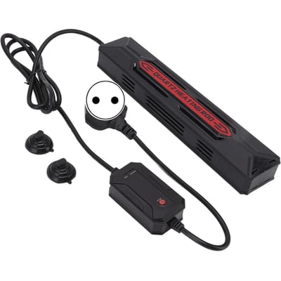 Chauffage d'aquarium submersible en verre de quartz, tige chauffante pour aquarium avec couvercle de protection thermostatique black