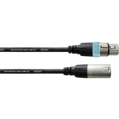 Cordial CCM 0,5 FM XLR Verbindingskabel [1x XLR-bus - 1x XLR-stekker] 0.50 m Zwart