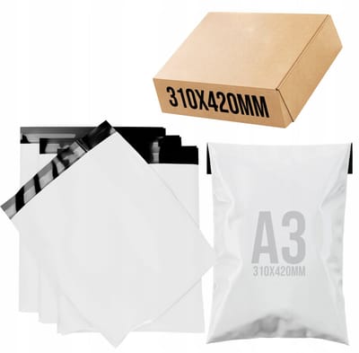 25 x Verzendzakken A3 – 31 x 42 cm - Webshopzakken voor kleding - Plastic Envelop Coex - Verzendenveloppen - Koerierszakken - Poly Mailer - webshop zak verpakking verzend envelop plastic zak kledingzak verzending