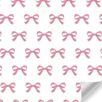Papierrol Cadeaupapier – Roze strikken – 50 cm x 100 m – Tijdloos Inpakpapier – Duurzaam & Recyclebaar